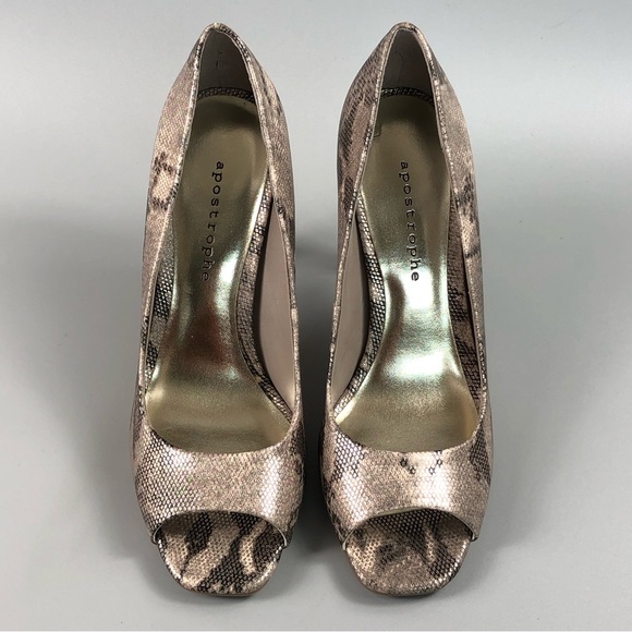 Apostrophe Desiree Women’s Peep Toe Pump Heels Size 8.5M - Picture 4 of 10